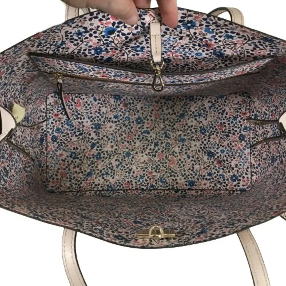 Kate Spade Hadley Road Dina Large Leather Tote Shoulder Bag Purse Blush MRP $348
